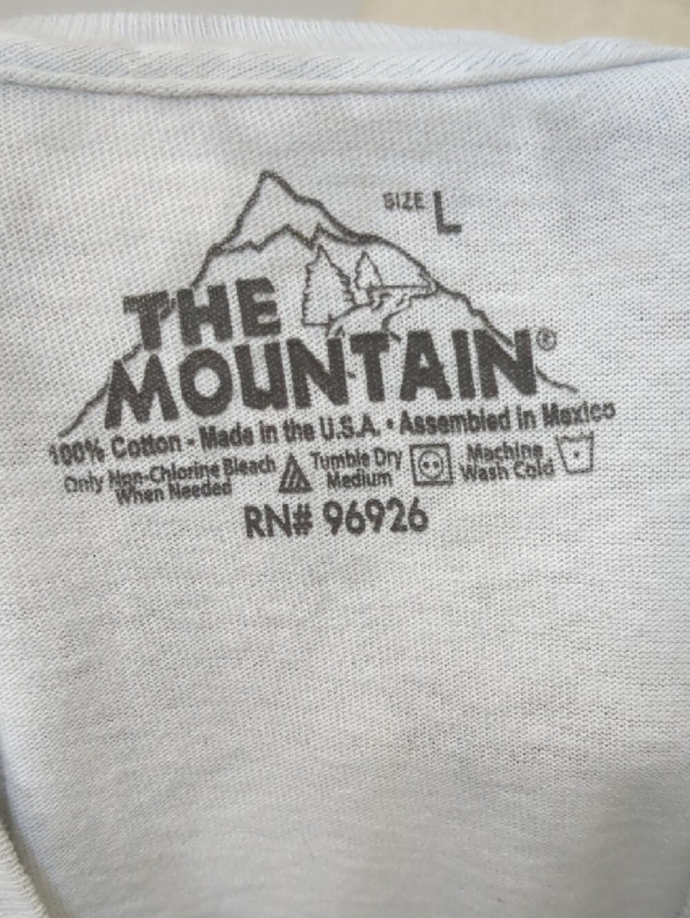 The mountain Graphic Gray Big Face Panda Classic Cotton T-Shirt size L - Picture 6 of 6